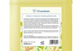 Vivaclean 2:1 sampon és tusfürdő gyömbér tea illat 5000 ml 1