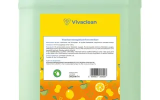 Vivaclean mosogatószer koncentrátum  5000 ml 1
