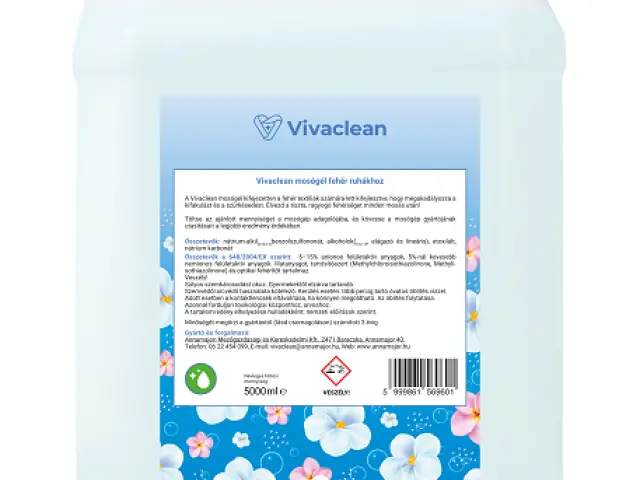 Vivaclean mosógél fehér ruhákhoz 5000 ml