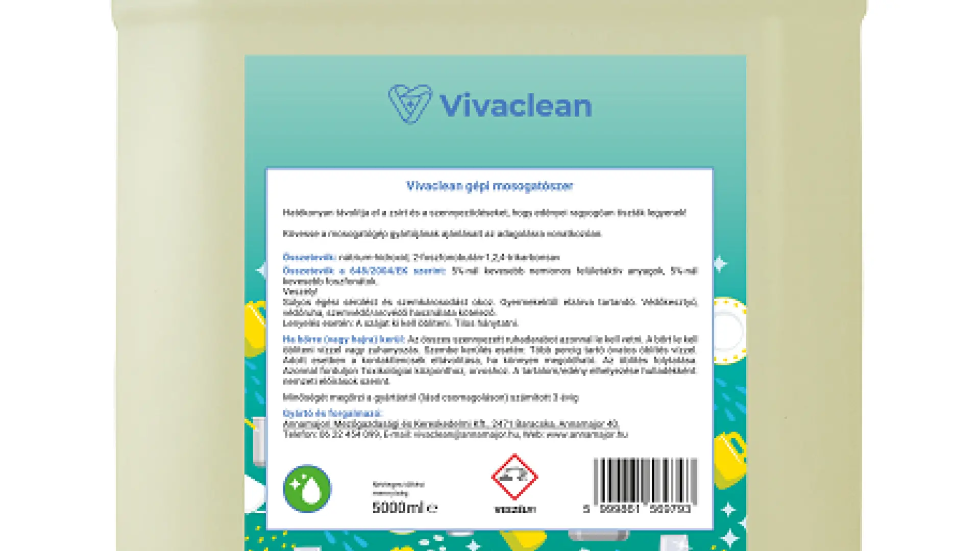 Vivaclean gépi mosogatószer 5000 ml