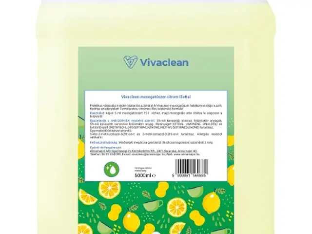 Vivaclean mosogatószer citrom illattal 5000 ml