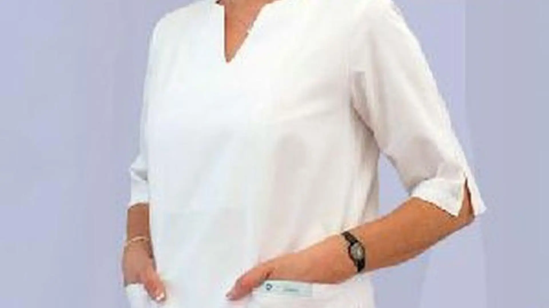 Női tunika 4104 - Stella fehér, 180g/m2, 50% pamut 50%/ polyeszter, 90C mosható.