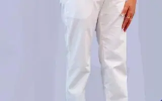 Női nadrág 4252 - Stella fehér, 180g/m2, 50% pamut 50%/ polyeszter, 90C mosható. 1