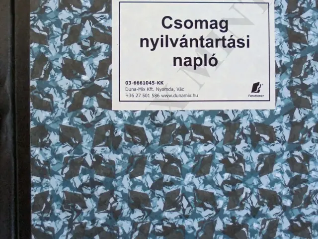 Csomag nyilvántartási napló