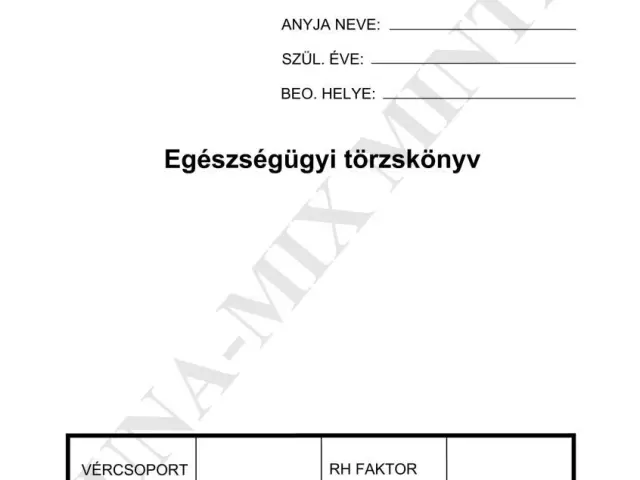 Egészségügyi törzskönyv (humán)