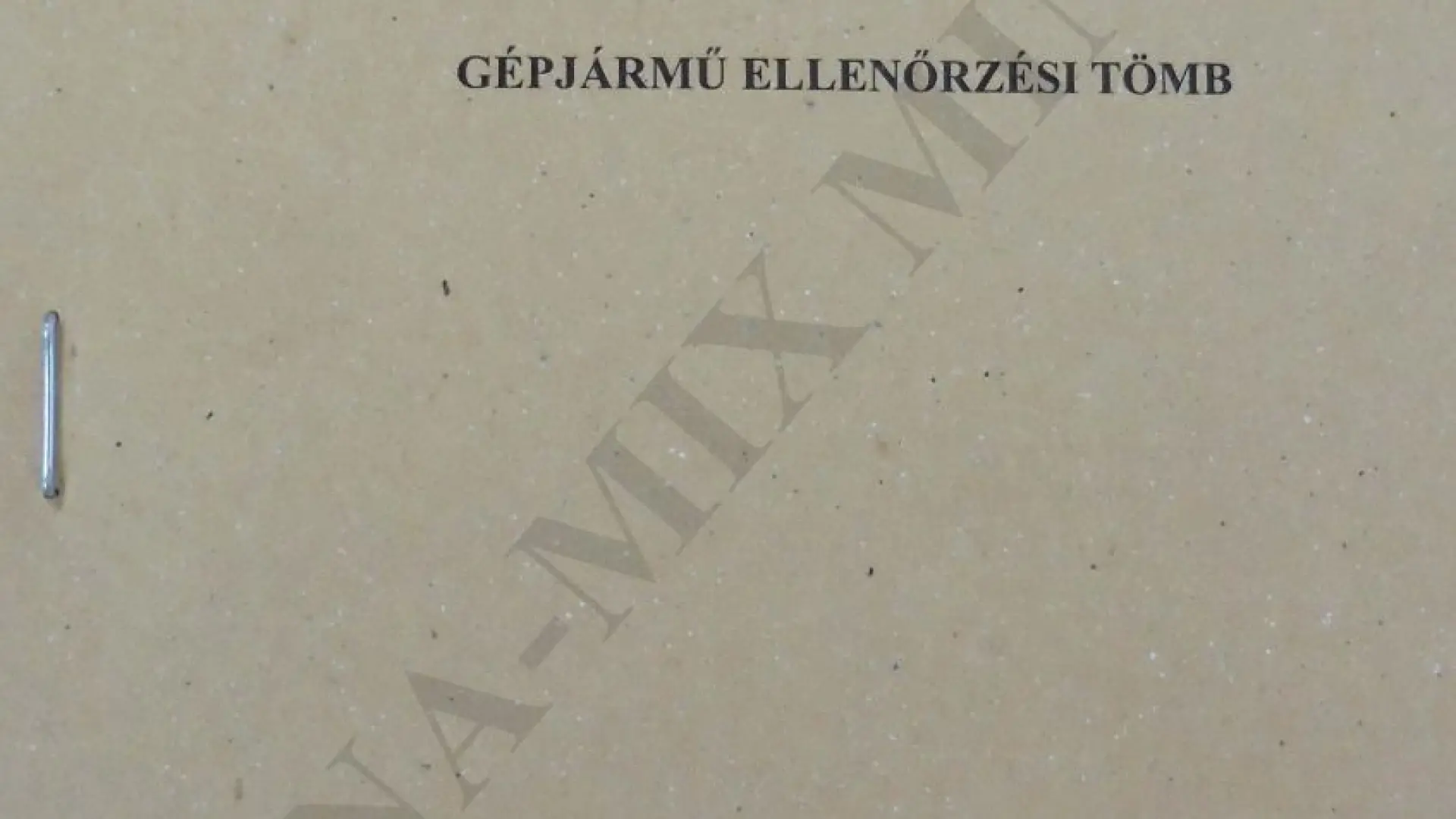 Gépjármű ellenőrzési /tömb