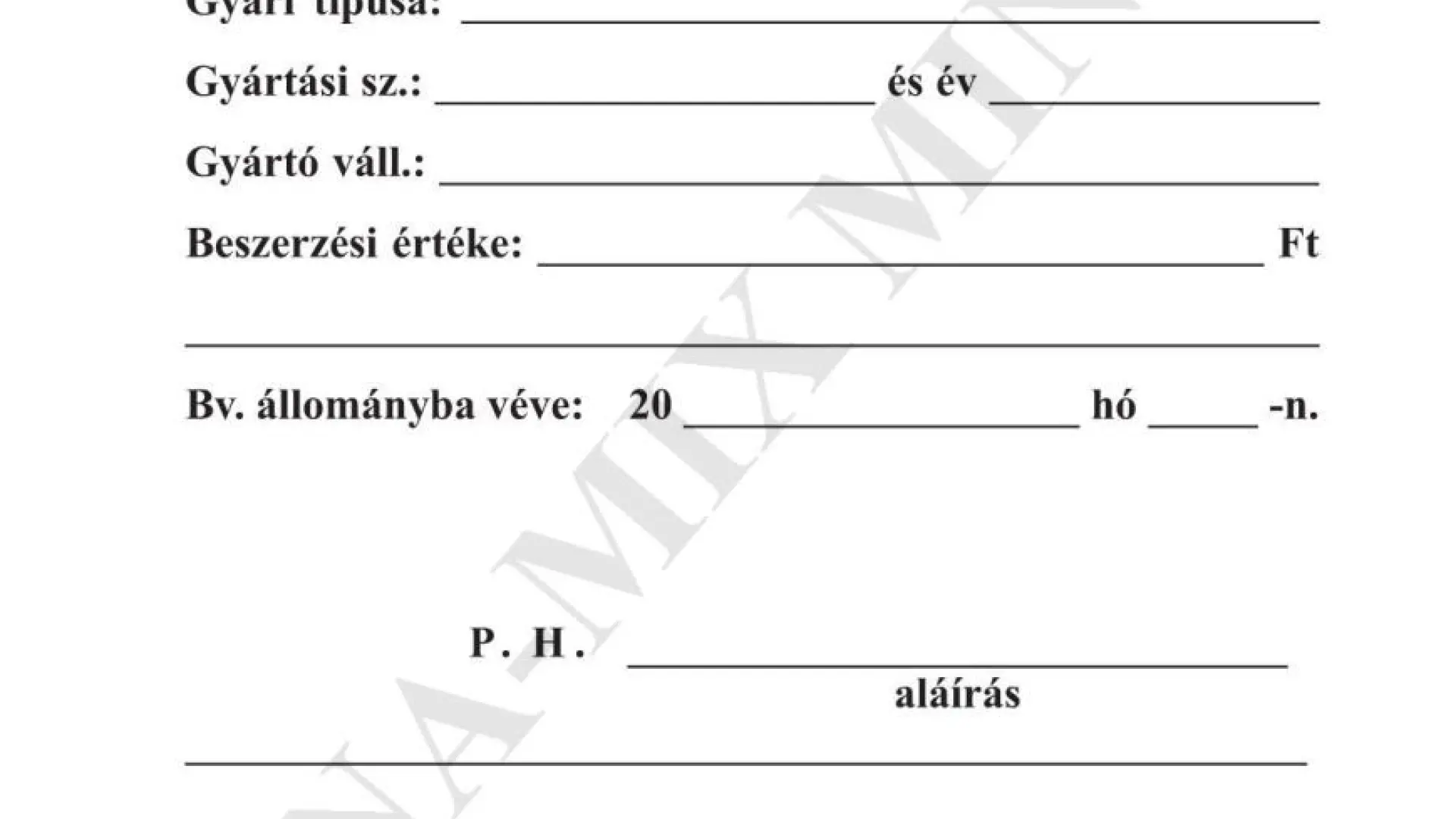Géptörzskönyv