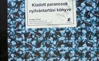 Kiadott parancsok nyt. könyve 1