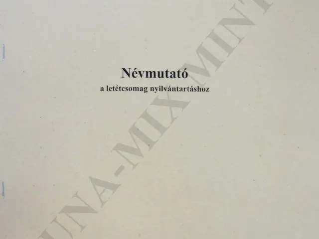 Névm. letéti csomag nyilvántart.