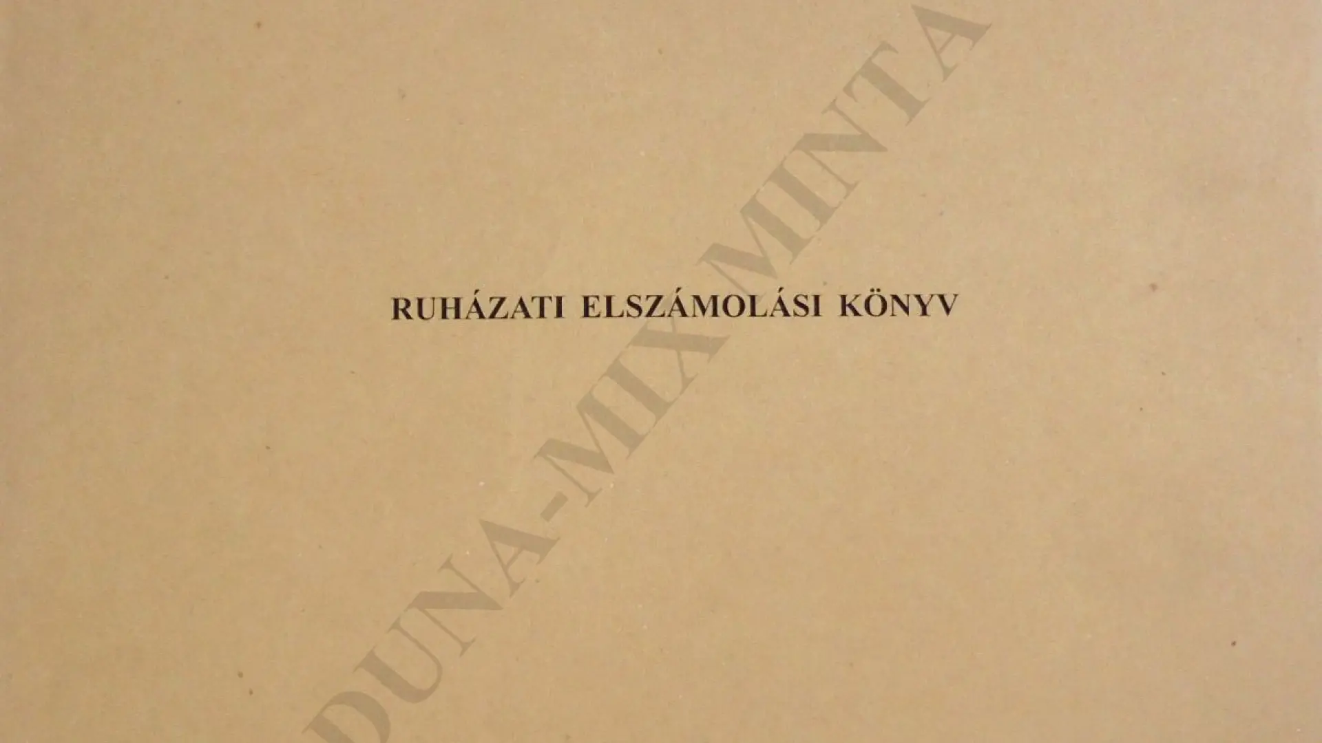 Ruházati elszámolási könyv