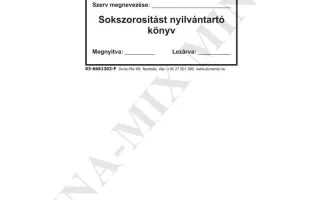 Sokszoros. nyilvántartókönyv 1
