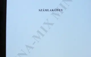 Számlakönyv 1