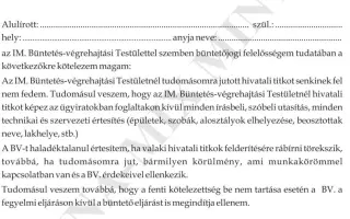 Titoktartási nyilatkozat 1