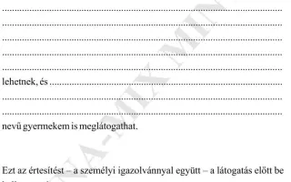 Értesítés a látogatás idejéről 1