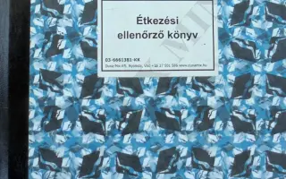 Étk. ellenőrzőkönyv (közétk.) 1