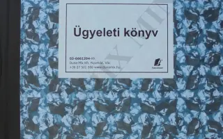 Ügyeleti könyv 1