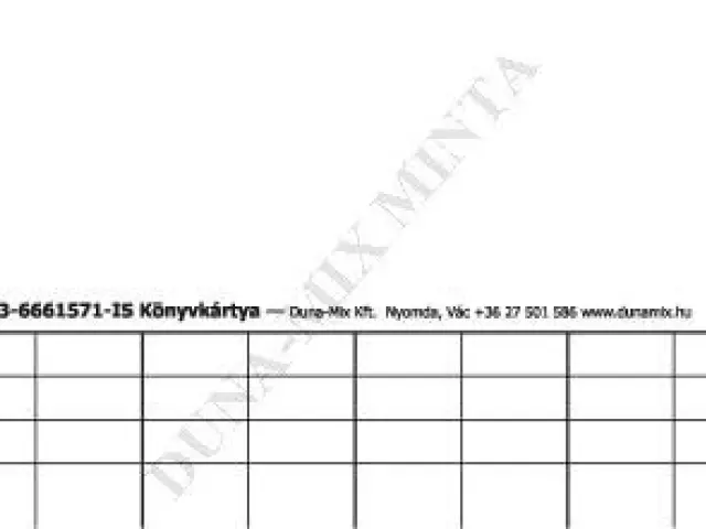 Könyvkártya I.