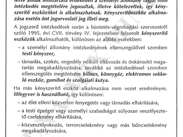 Tájékoztató fogvatartottak részére