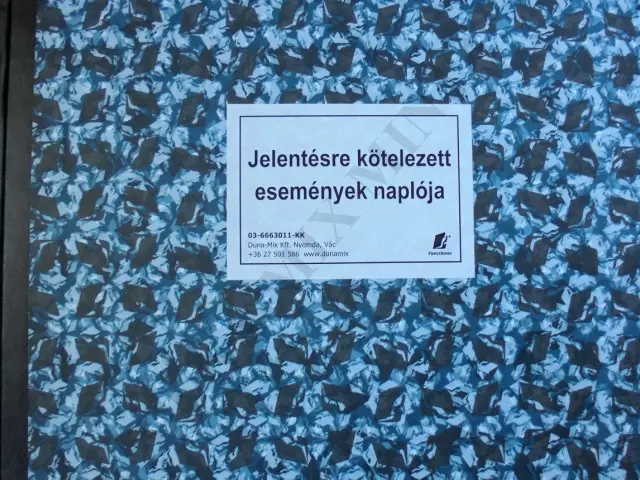 Rendk/ívüli esemény jelentési napló
