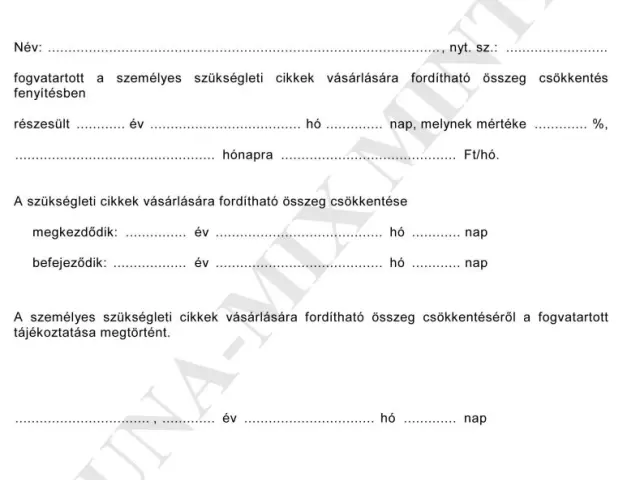 25. sz. függ. Értes. a szüks. cikk. vásárl.-ra ford. összeg csökk.-ről