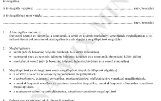 21. sz. mell. Munkabaleseti kivizsgálási jegyzőkönyv 1