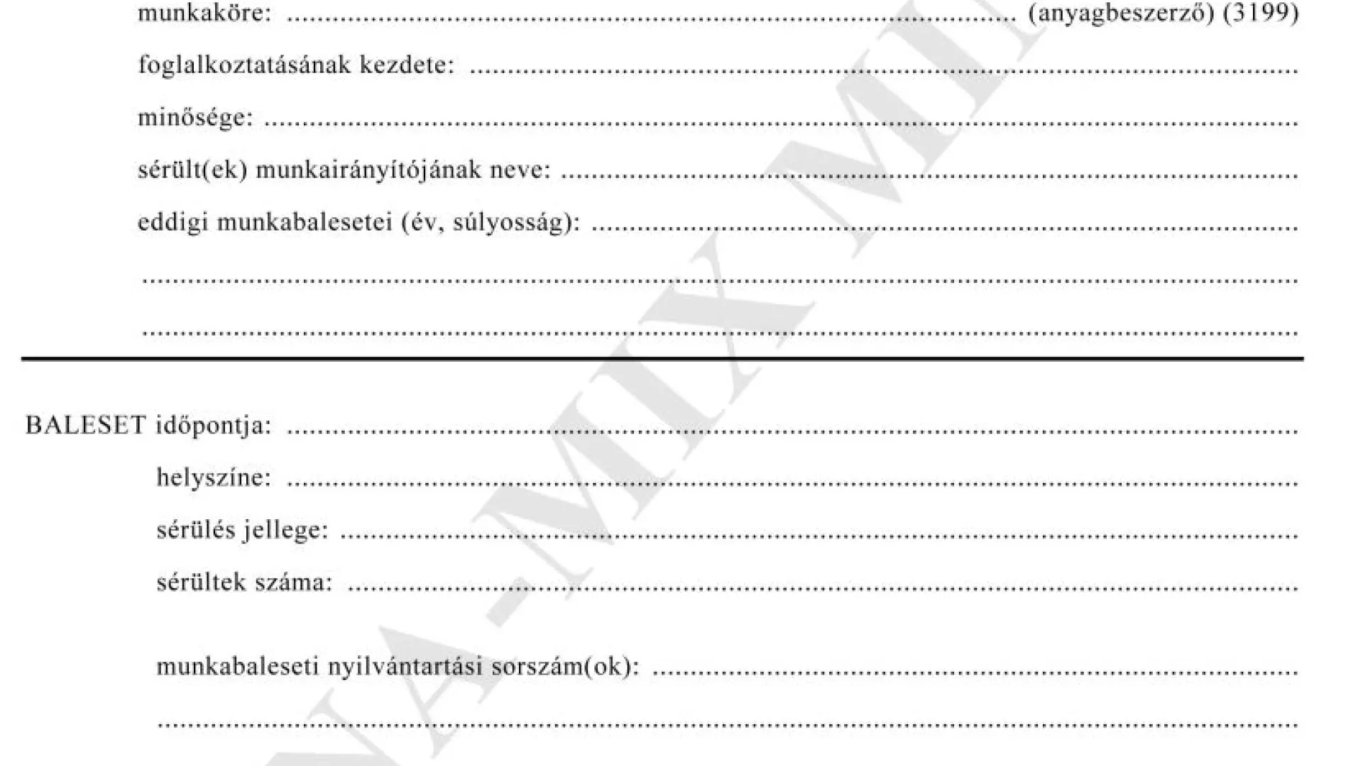 23. sz. mell.Munkabaleseti nyilvántartás