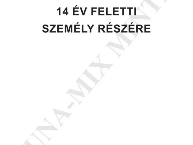Védőoltási könyv 14. év feletti személy részére