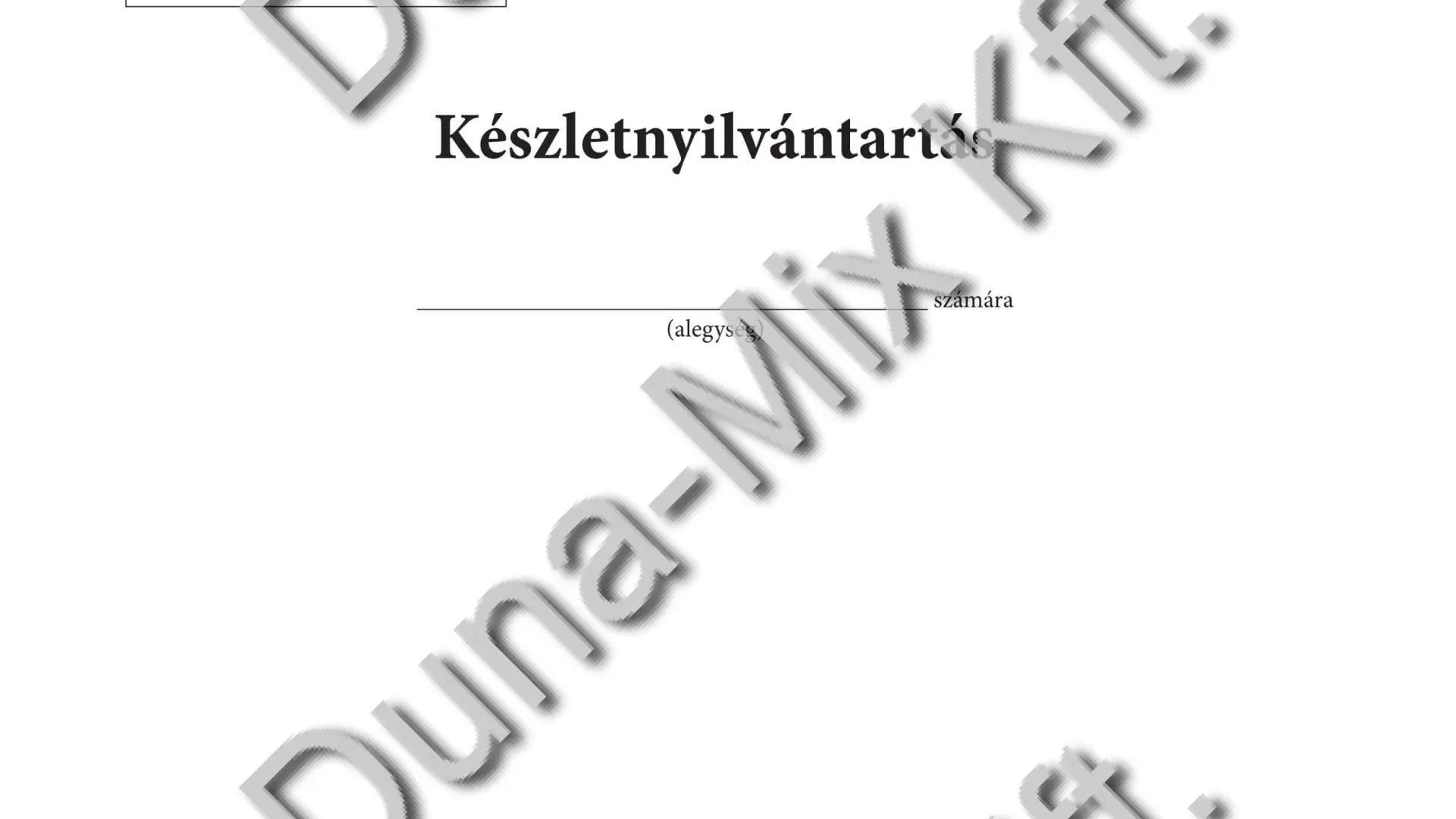 Készletnyílvántartás