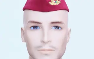 Hímzett szövetsapka (pilotka) bordó tábornoki  [KR] - 52 1