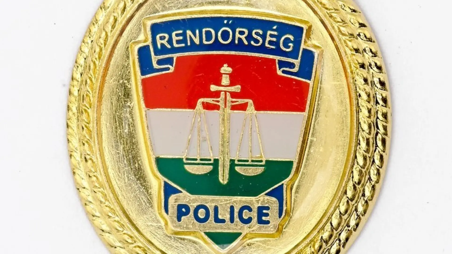 Szolgálati sapkajelvény, (ellipszis) arany [R]
